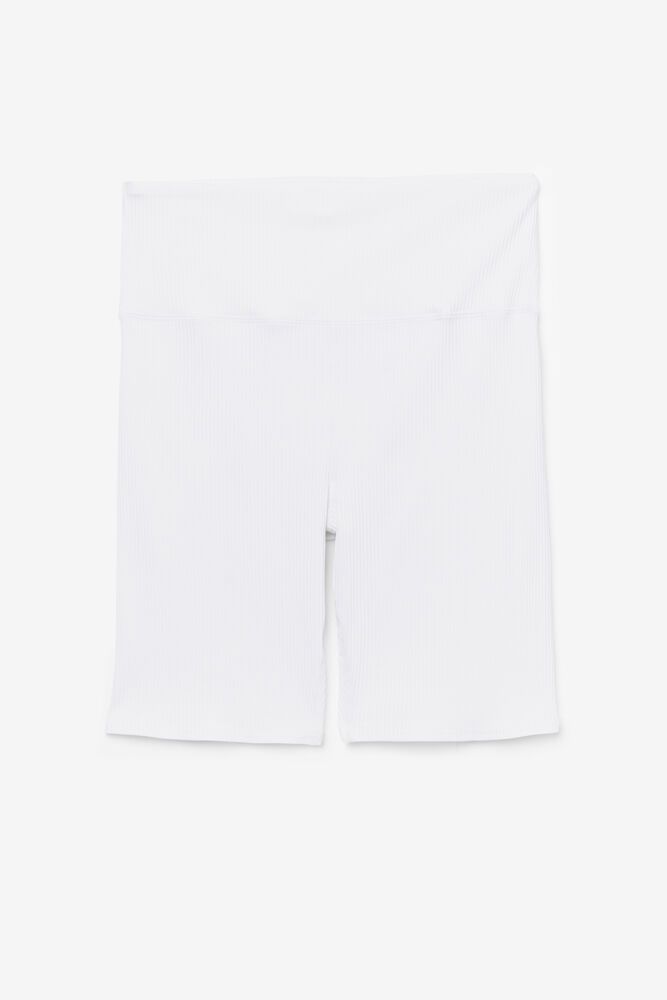 Fila Shorts Ribbed Essentials | Cam High Rise Bike Womens White - India JTA-826941